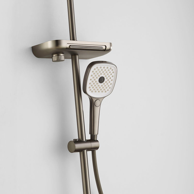 Contemporary Hand Shower Mixer Set Hand Held Wall Mount Shower Head Round
