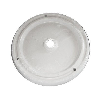 Art Vanity Counter Top Basin Round Shape White Glazed Color