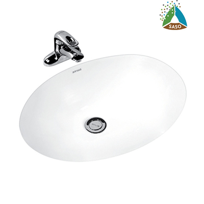 SASO Oval Under Counter Basin 555x405x195mm For Hotel Toilet
