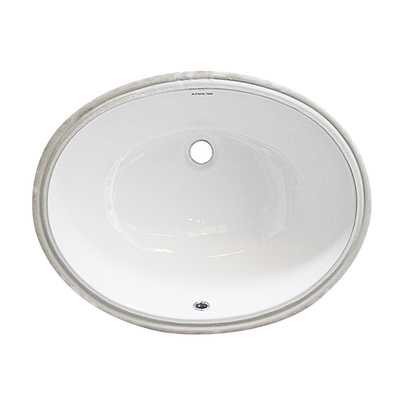 White Oval Under Counter Basin 528x415x234mm With Overflow