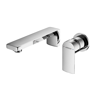 AG4202 Wall Basin Mixer , 200mm 120mm Wall Hung Bathroom Faucet